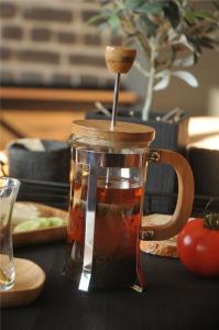 Yakut Bambu Kapaklı Cam Frech Press 300ml