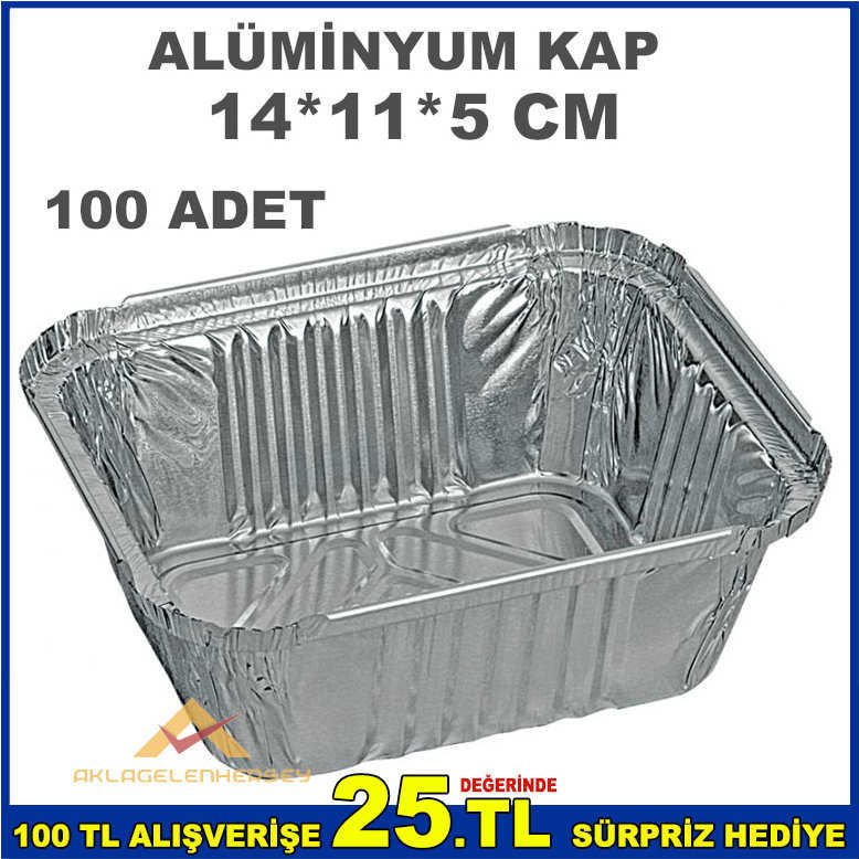 100 ADET DİKDÖRTGEN 350 GR ALÜMİNYUM AŞURE KABI