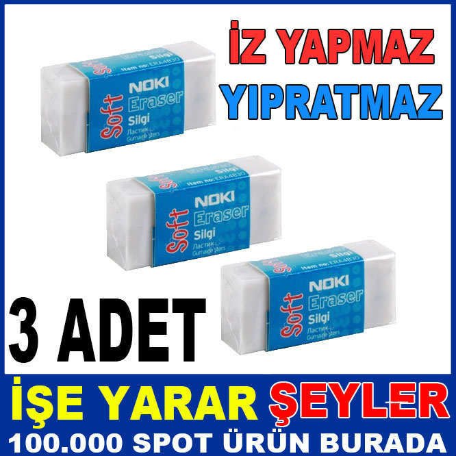 3 ADET NOKİ İZ YAPMAZ KAĞIT YIPRATMAZ SİLGİ-3