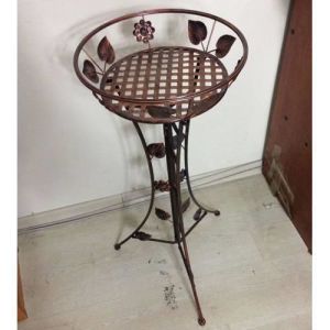 80x33cm ebatında şık tasarım paslanmaz çelik çiçekli ve saksılık