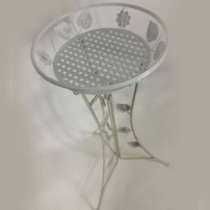 80x33cm ebatında şık tasarım paslanmaz çelik çiçekli ve saksılık