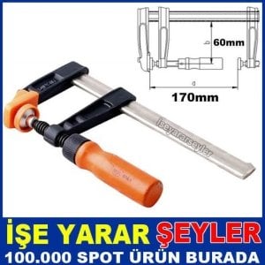 Mobilyacı işkence 17cm çelik sıkıştırma mengenesi F TİPİ MENGENE