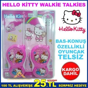 Ücretsiz Kargo HELLO KİTTY WALKİE TALKİES OYUNCAK TELSİZ PEMBE