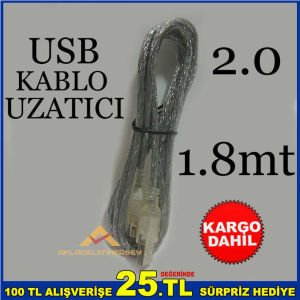 1.8 METRE ŞEFFAD USB UZATMA KABLOSU KD