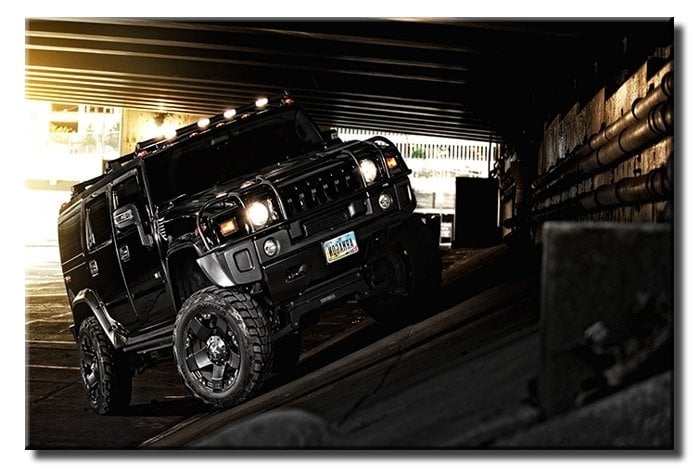 HUMMER JEEP 6 değişen ölçü ORİJİNAL KANVAS TABLO