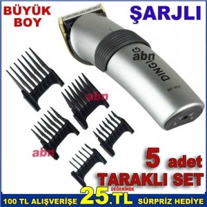 SAÇ SAKAL TIRAŞ MAKİNESİ AYARLANABİLEN PASLANMAZ BIÇAK 5 TARAKLI