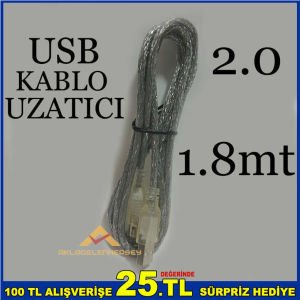 1.8 METRE ŞEFFAD USB UZATMA KABLOSU