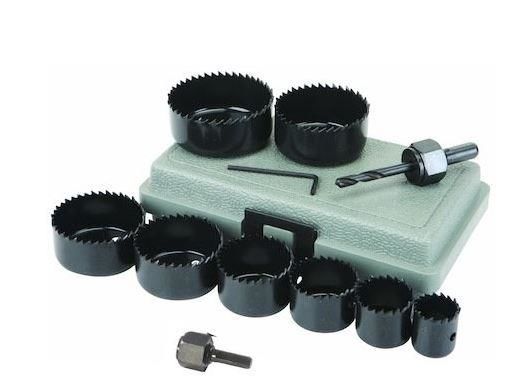 11 Parça 19-64 mm Alçıpan Ahşap Delme Panç Seti