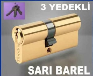 70mm 3 Yedekli Dayanıklı Sarı Barel Kilit Göbeği