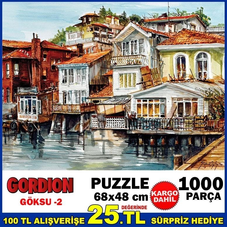 Ücretsiz Kargo GORDİON 1000 PARÇA BÜYÜK BOY PUZZLE GÖKSU-2 KD
