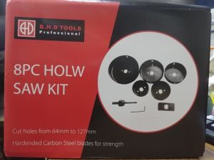 8 Parça 64-127 mm Büyük Boy Alçıpan Ahşap Delme Panç Seti