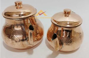 MALZEME %100 BAKIR ÇAYDANLIK SETİ İÇ YÜZEY KALAYLI ÇAYDANLIK TAKIMI ALT-ÜST BAKIR ÇAY DEMLİĞİ TAKIMI