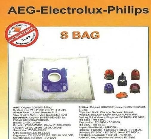 5 ADET AEG S BAG 3 katlı sentetik toz torbası