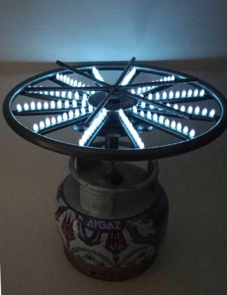 Piknik Tüpüne takılan Dönerli Börek Lahmacun Künefe Pişirme Ocağı Tepsi için 120 delikli Seyyar Ocak Türkiyede ve Dünyada ilk Taşınabilir Dönerli Tepsi Ocağı