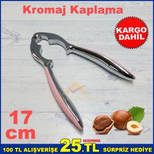 17cm Çelik Kromaj Kaplama 2 Farklı Ölçülü Ceviz ve Fındık Kıracağı Sağlam Çelik Fındıkkıran