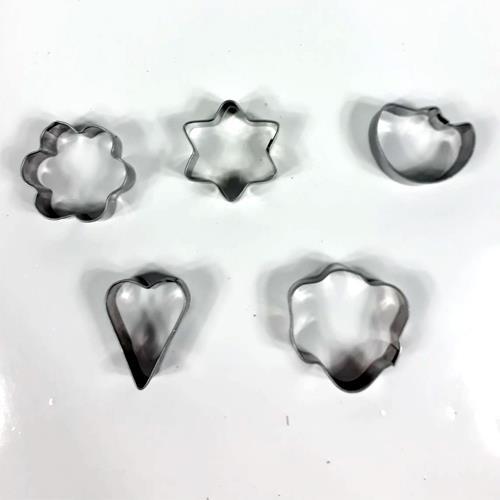 5 Farklı Model 5li Metal Set Kurabiye Kalıpları Paslanmaz Çelik