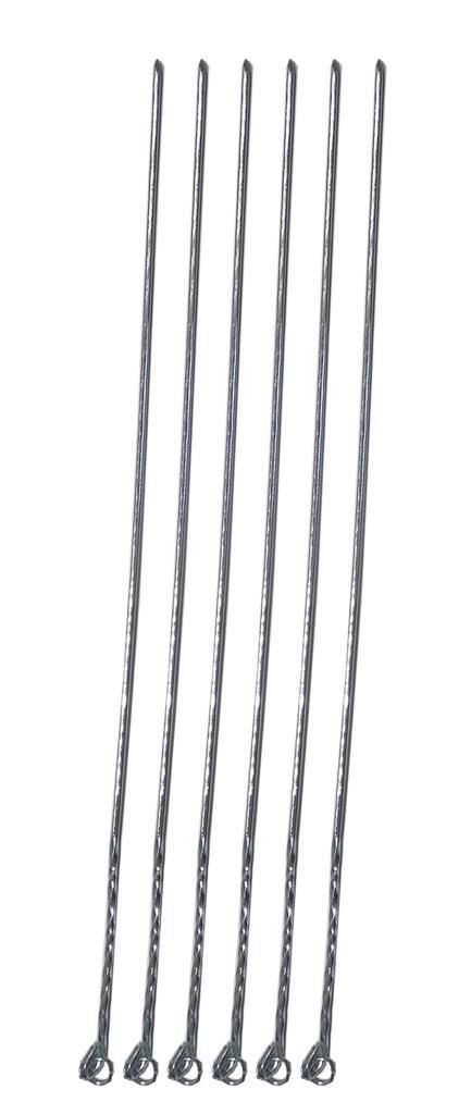 6 adet Şiş Kebap Şişi 50cm Boy 3x3mm Barbekü Mangal Şiş Set Metal üzeri Paslanmaz Galveniz Kaplı