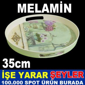 BÜYÜK BOY KAYDIRMAZ YUVARLAK MELAMİN TEPSİ