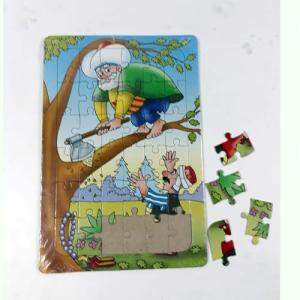 Çocuklar için 36 parça 22x32 cm eğitici Nasrettin hoca puzzle 