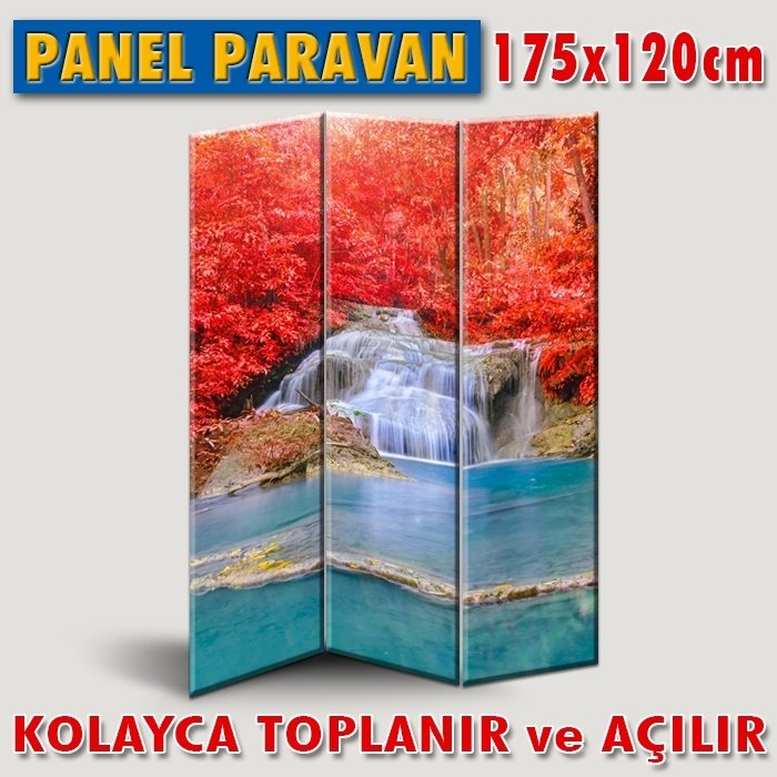 GÖRSELLİ KATLANIR PANEL BÖLME SİSTEMİ - KIRMIZI İÇİNDEKİ SU