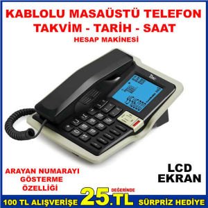 TTEC ÇOK FONKSİYONLU MASAÜSTÜ KABLOLU TELEFON