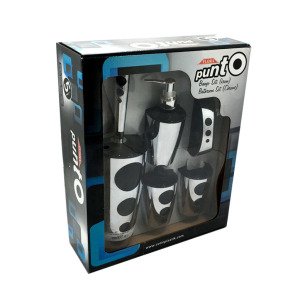 5 Parça Krom Kaplama Flora Punto Şık Tasarımlı Banyo Tuvalet Seti