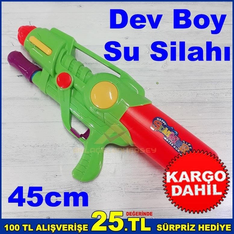 45cm Dev Boy Su Silahı Pompalı Su hazneli Uzay Silahı Şeklinde