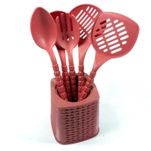 5 Li Slikon Rattan Servis Seti 28 cm  Büyük Boy Pembe