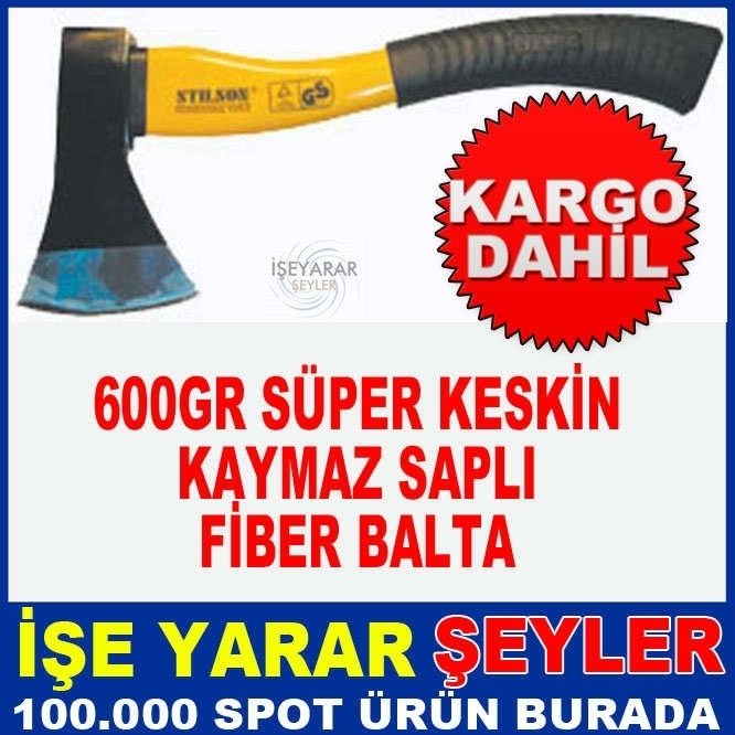 600 GR FİBER SAPLI SÜPER KESKİN SAĞLAM BALTA-KD