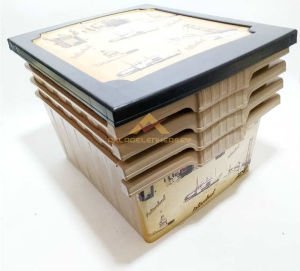 BÜYÜK BOY 4 ÇEKMECELİ İSTANBUL DESENLİ KOMİDİN