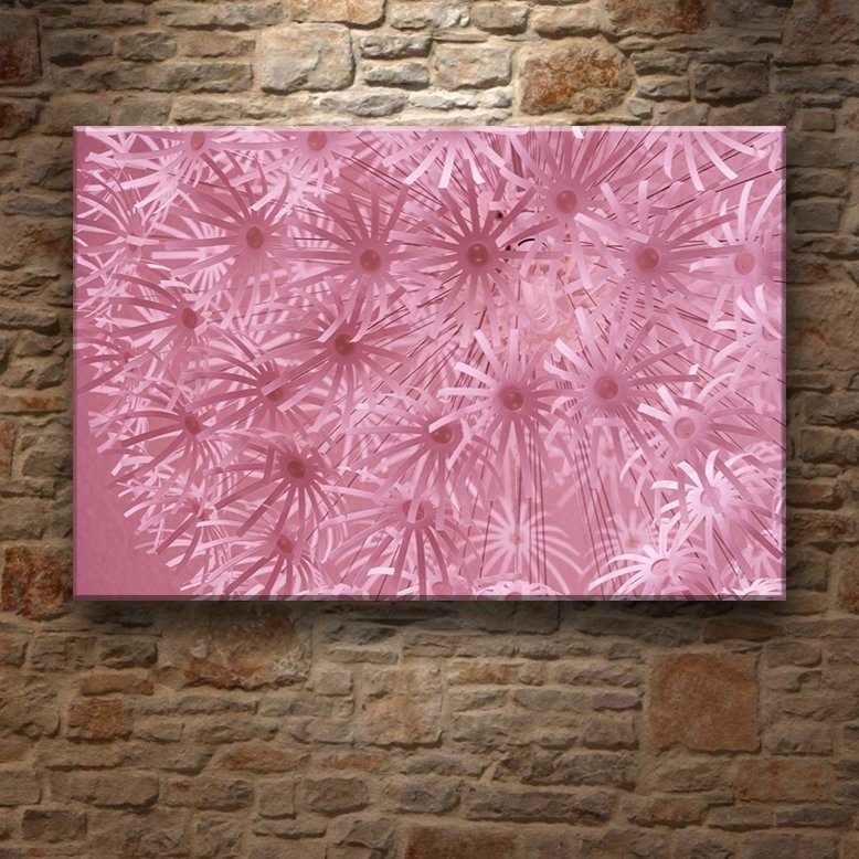 PEMBE YAPRAKLAR 7 değişen ölçü ORİJİNAL KANVAS TABLO