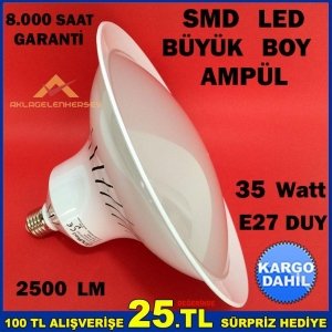 Ücretsiz Kargo 35 WATT E27 DUY TİPİ SMD LED BÜYÜK BOY AMPUL KD