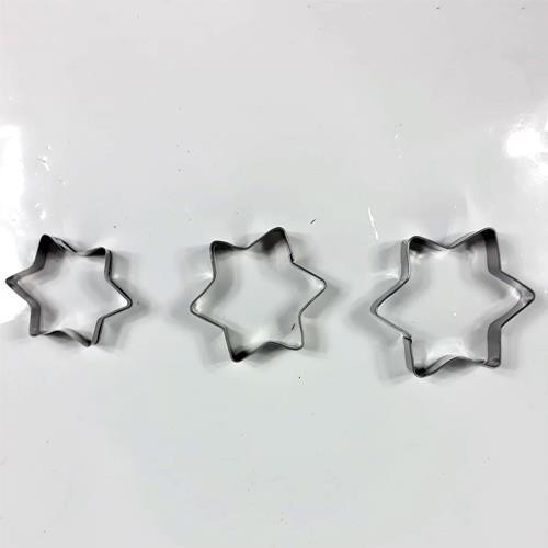 Yıldız  Model 3lü Metal Set Kurabiye Kalıpları Paslanmaz Çelik