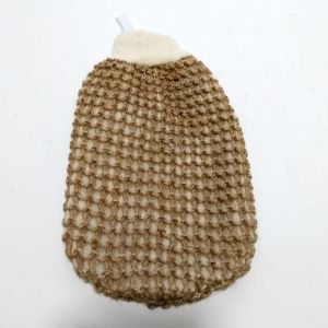 ELE GEÇME KESE 23x14cm DOĞAL JÜT ÖRGÜLÜ ORGANİK KETEN BANYO LİFİ