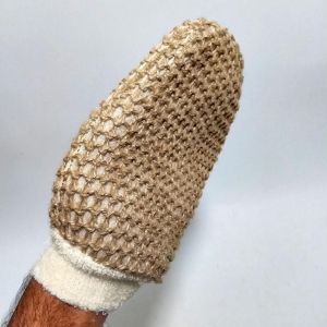 ELE GEÇME KESE 23x14cm DOĞAL JÜT ÖRGÜLÜ ORGANİK KETEN BANYO LİFİ