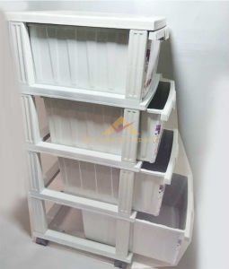 BÜYÜK BOY 4 ÇEKMECELİ KELEBEK DESENLİ KOMİDİN