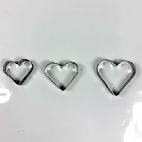 Kalpli Model 3lü Metal Set Kurabiye Kalıpları Paslanmaz Çelik