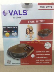 VALS PF 20HC 2000W GÜCÜNDE YAZ-KIŞ KULLANIMLI 2 KADEME ISI AYARLI DUVARA ASILABİLİR FANLI ISITICI
