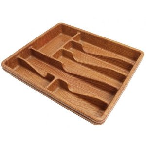 Ahşap Görünümlü 7 Bölmeli Çekmece İçi Kaşıklık 50x37cm Ebatında Büyük Boy Dekoratif Kaşıklık