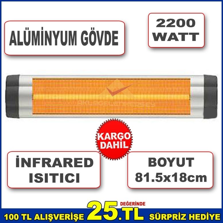 2200W GÜCÜNDE ÇOK FONKSİYONLU ALÜMİNYUM GÖVDELİ İNFRARED ISITICI