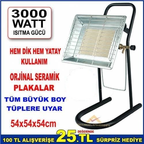 Tüm Büyük Boy Tüplere Takılan Portatif Ayaklı Gaz Sobası Ev Ve İşyeri Tipi Lpgli Isıtıcı Soba