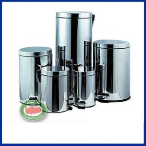 3 Litre Pedallı Paslanmaz Çelik Krom Çöp Kovası