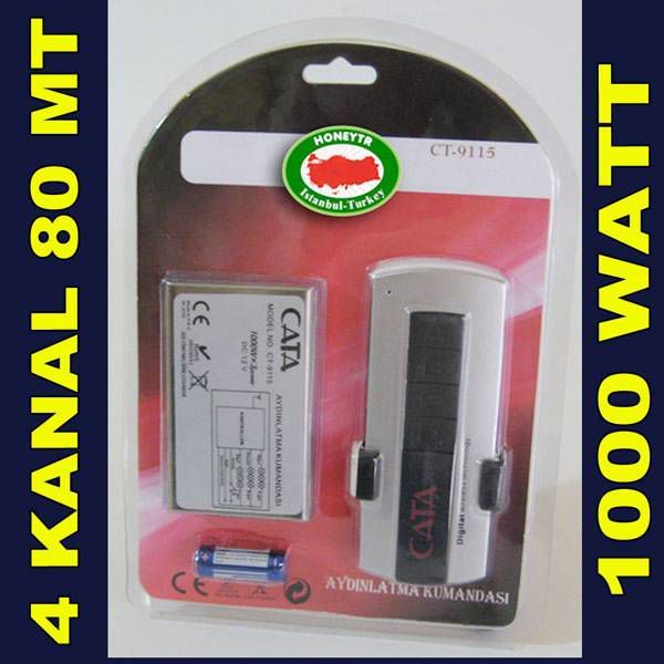 AYDINLATMA SİSTEMİ UZAKTAN KUMANDASI 80m+4 KANAL