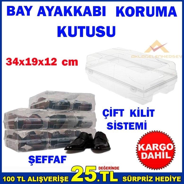 Ücretsiz Kargo ŞEFFAF KOKU YAPMAZ BAY AYAKKABI KORUMA KUTUSU KD