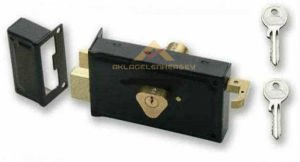 YumaYM-14K ÇELİK KAPI DIŞTAN TAKMA TRAJLI KİLİT, Tse garantili Bahçe,Apartman kapısı dış kapı kilidi