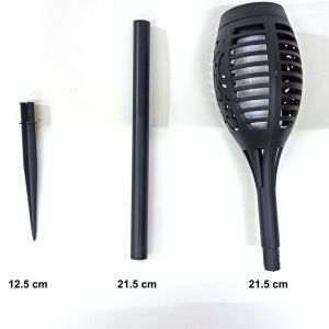 LEDON Meşale Görünümlü Alevli Dekoratif Motifli Solar Bahçe Aydınlatma Su Geçirmez