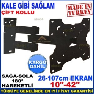 LEDTV-LCD Tv Çift Kollu Hareketli Katlanabilir TV Askı Aparatı