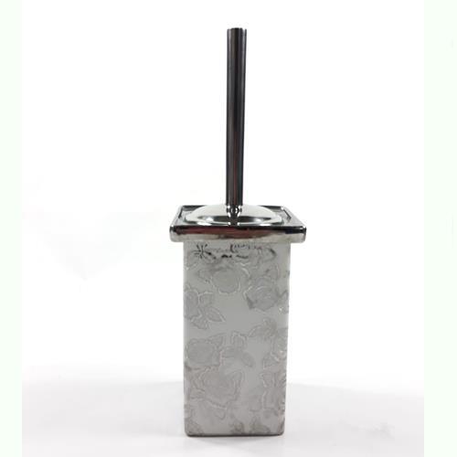 Porselen Gövdeli 30 cm Şık Demir Klozet Fırçası 