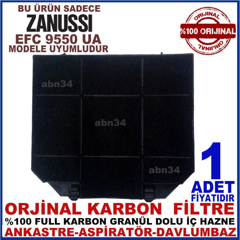 ZANUSSI ANKASTRE DAVLUMBAZ FİLTRESİ EFC 9550 UA Model Ankastre Aspiratör Karbon Filtre-1013