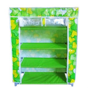 4KATLI ÖZEL KAPANABİLİR KUMAŞ AYAKKABI EŞYA RAFI